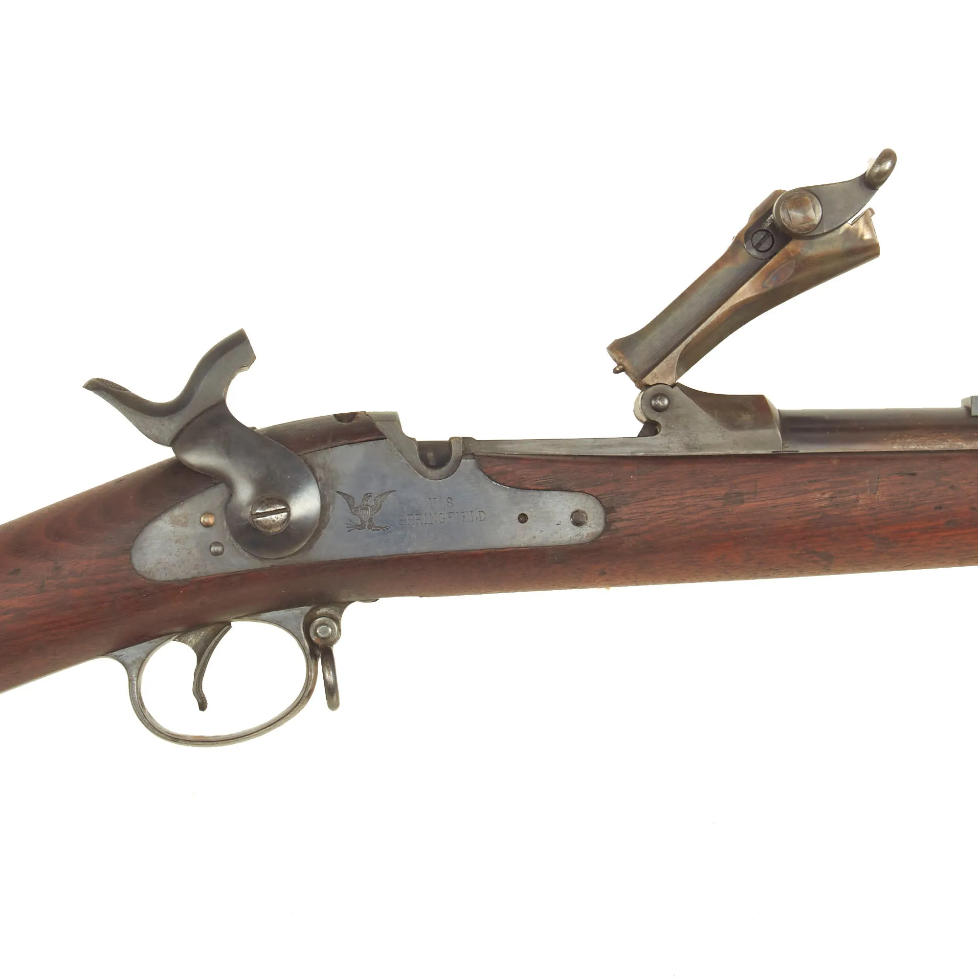 Original Excellent U.S. Springfield Trapdoor Model 1884 Round Rod Bayonet Rifle made in 1891 - Serial 528400