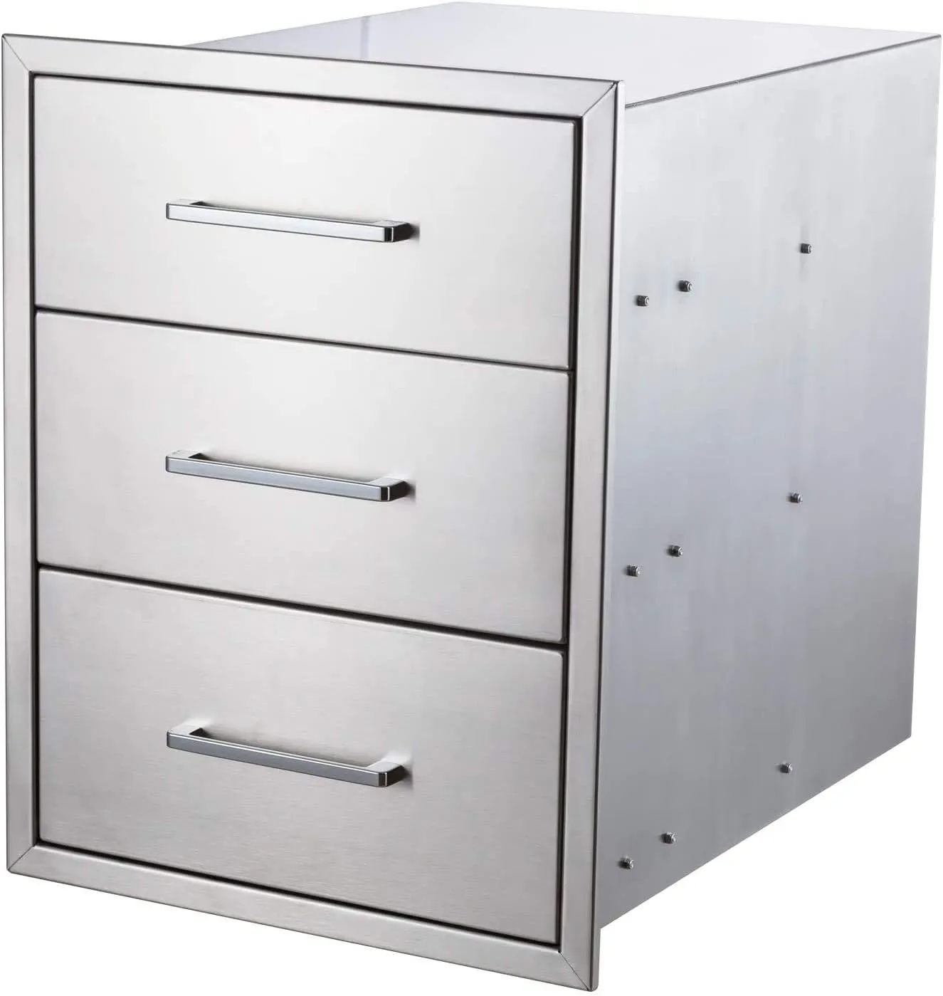 Outdoor Kitchen Drawers Stainless Steel 3-Drawer BBQ Drawer 18" W x 23" H x 23"