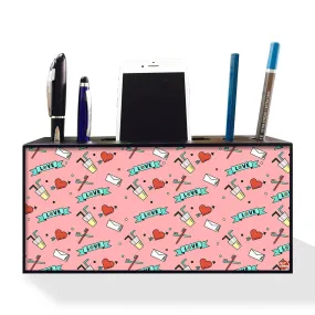 Pen Mobile Stand Holder Desk Organizer - Love Pink