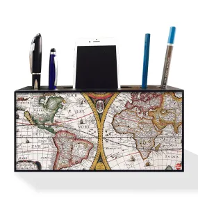 Pen Mobile Stand Holder Desk Organizer - Map