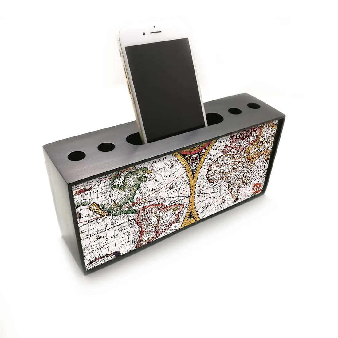 Pen Mobile Stand Holder Desk Organizer - Map