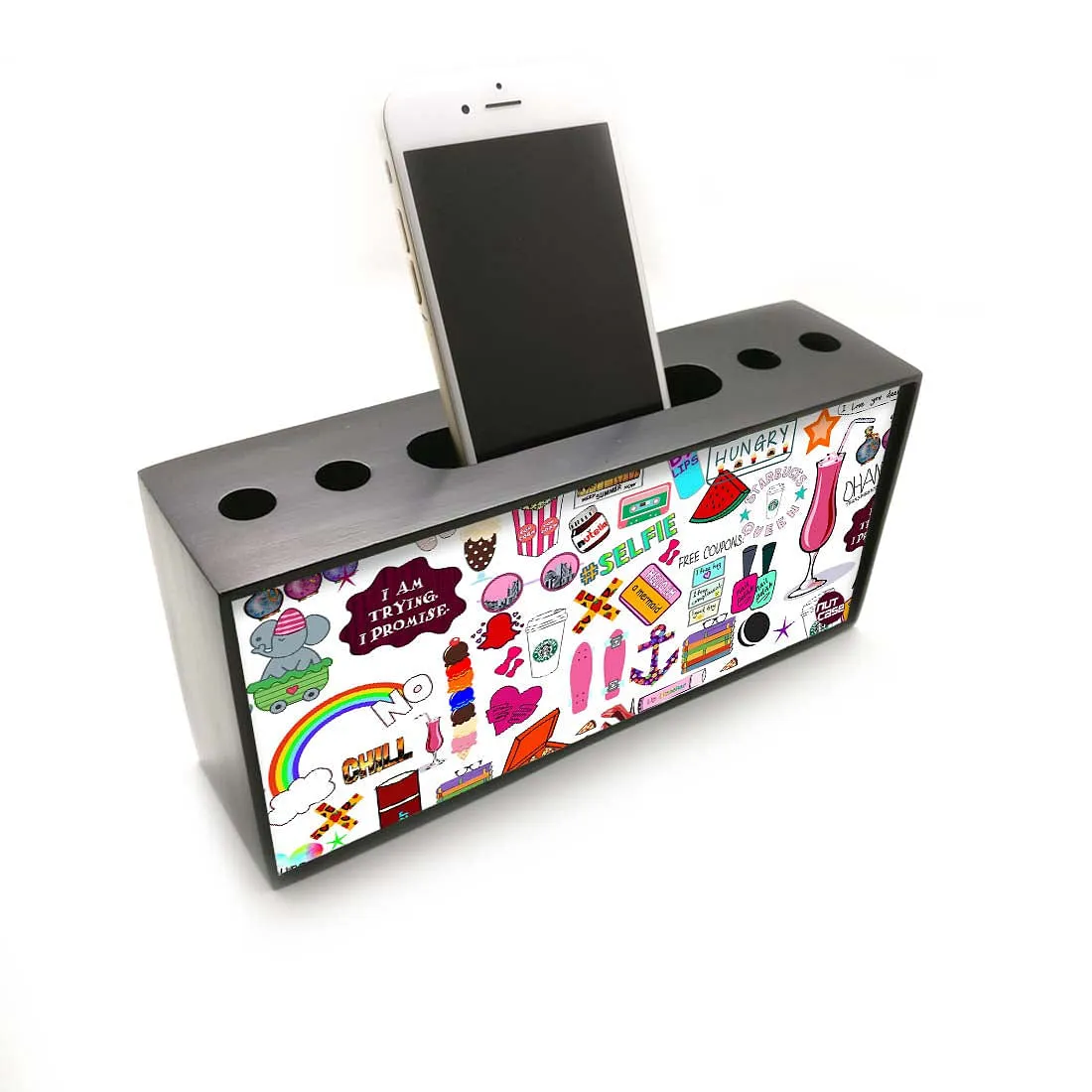 Pen Mobile Stand Holder Desk Organizer - Teen Talk