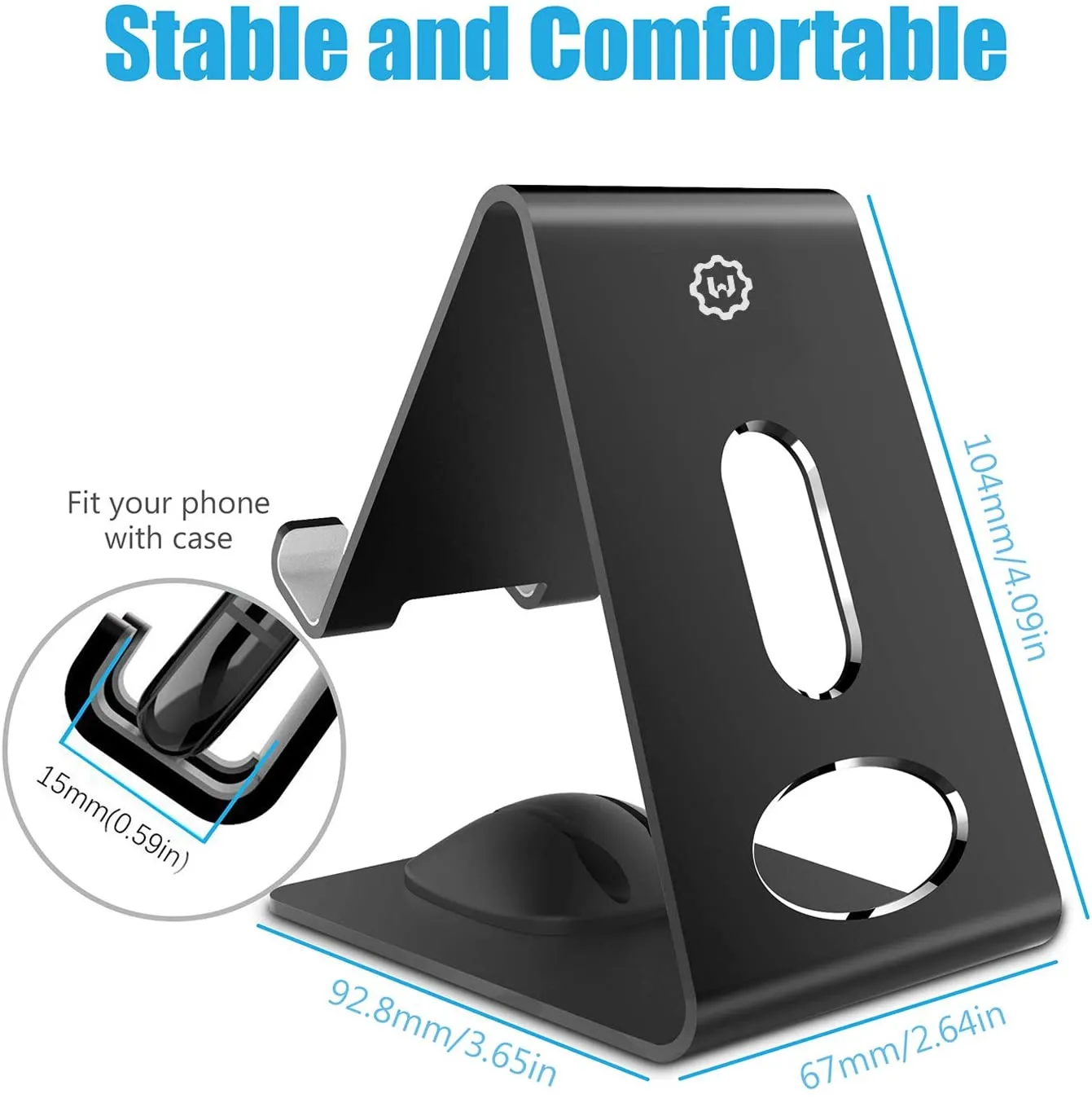 Phone Stand, WixGear Premium Phone Holder for iPhones, Android Smartphones & Mini Tablets