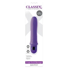 Pipedream Products Classix Grape Swirl Massager Purple