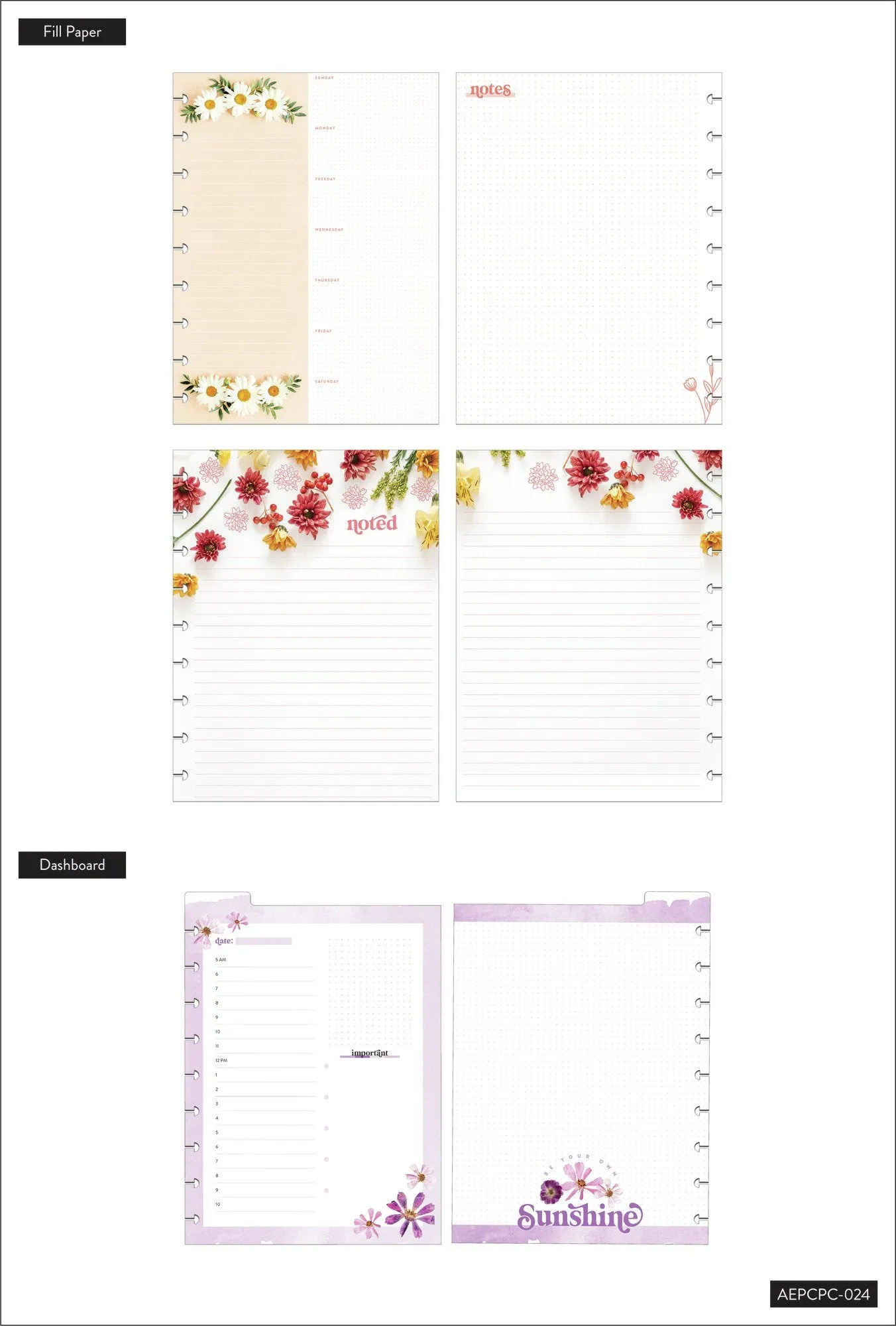 Pressed Florals Classic Planner Companion