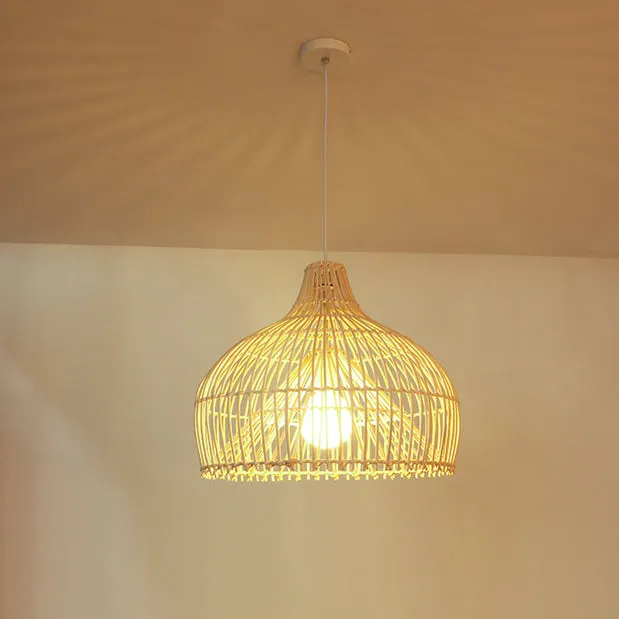 Rattan Birdcage Ceiling Light