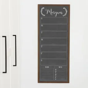 Slim Weekly Framed Chalkboard   2 sections | Vertical Eagleton