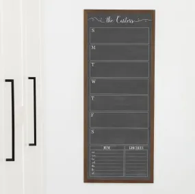 Slim Weekly Framed Chalkboard   2 sections | Vertical Knope