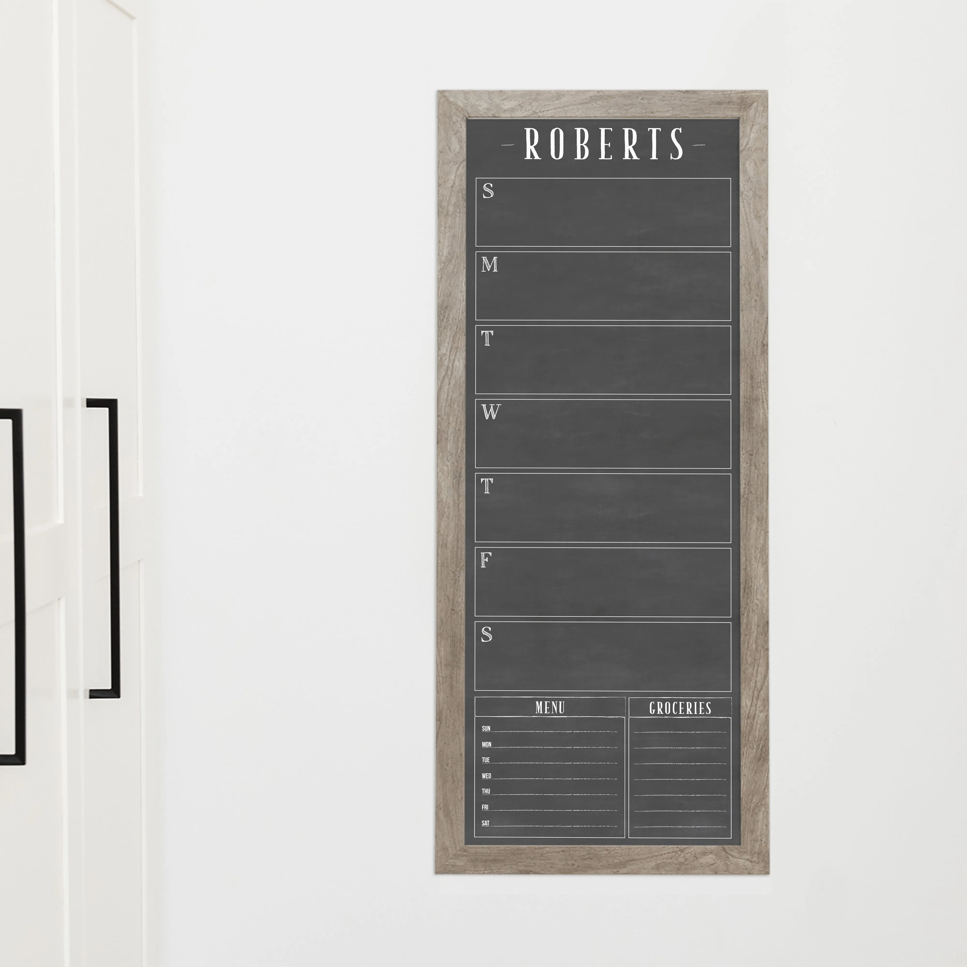 Slim Weekly Framed Chalkboard   2 sections | Vertical Swanson