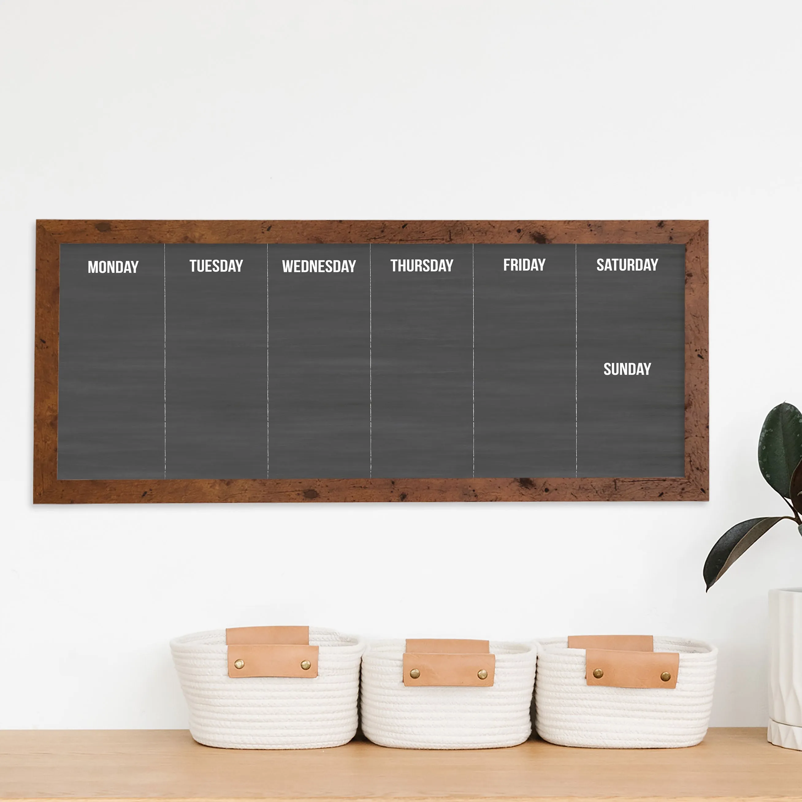 Slim Weekly Framed Chalkboard | Horizontal Dwyer