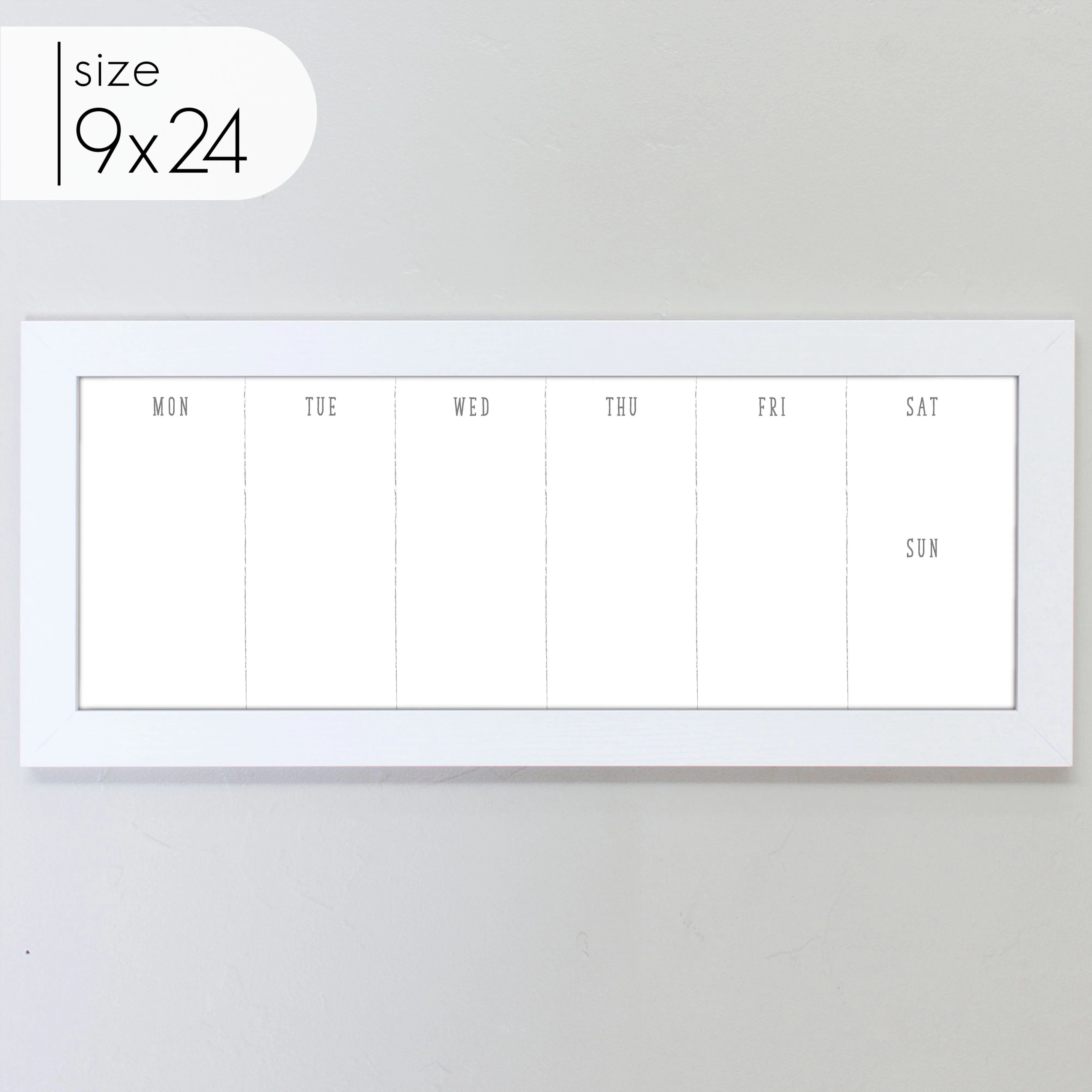 Slim Weekly Framed Whiteboard | Horizontal Swanson