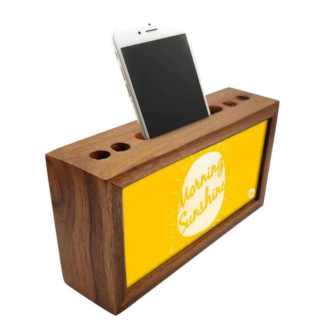 Small Wooden desk organizer - Morning Sunshine