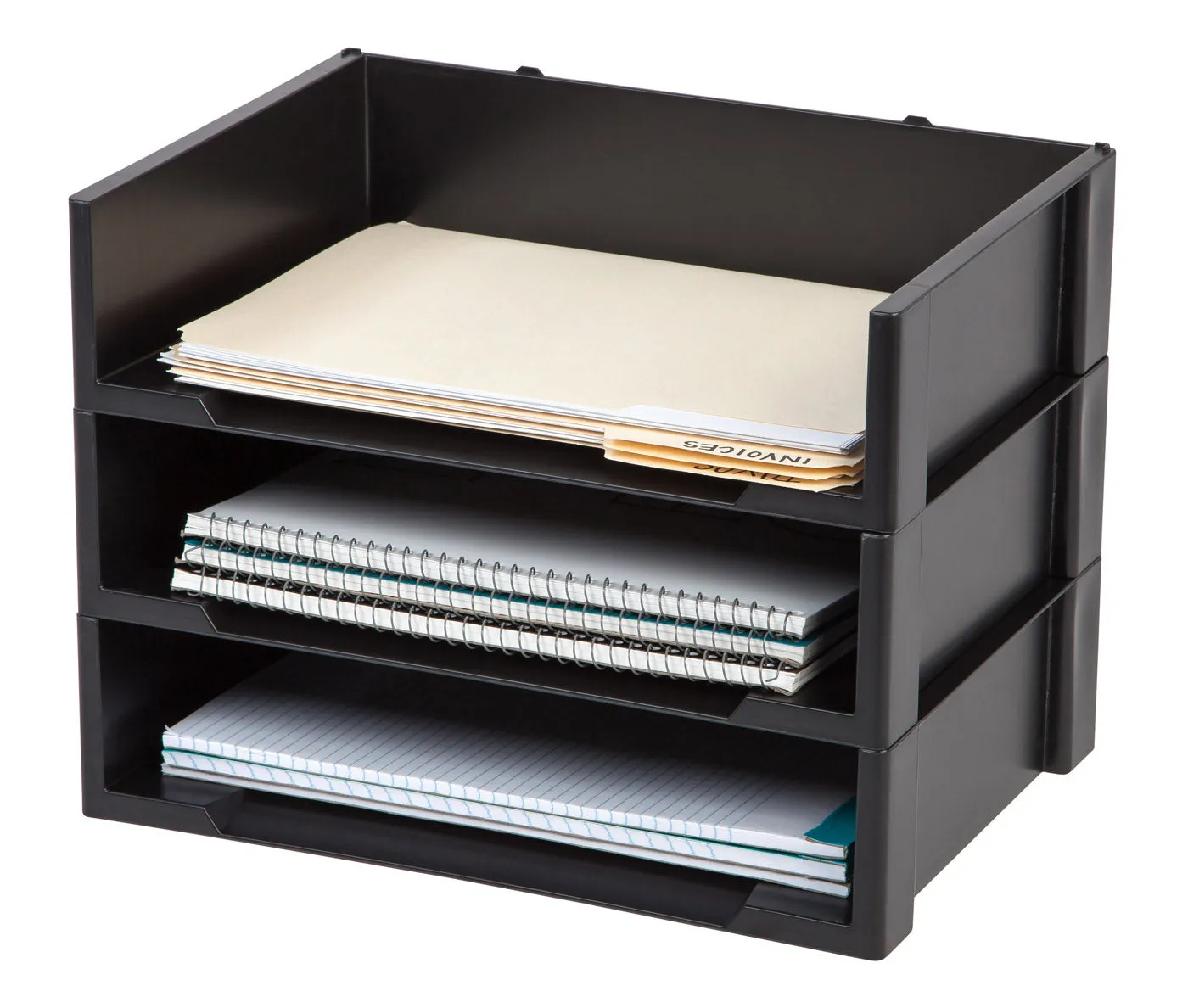 Stacking Letter Tray, Black