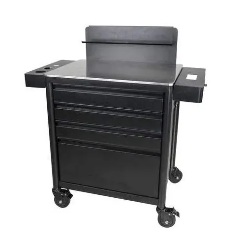 Stainless Steel Black Tattoo Workstation TA4701