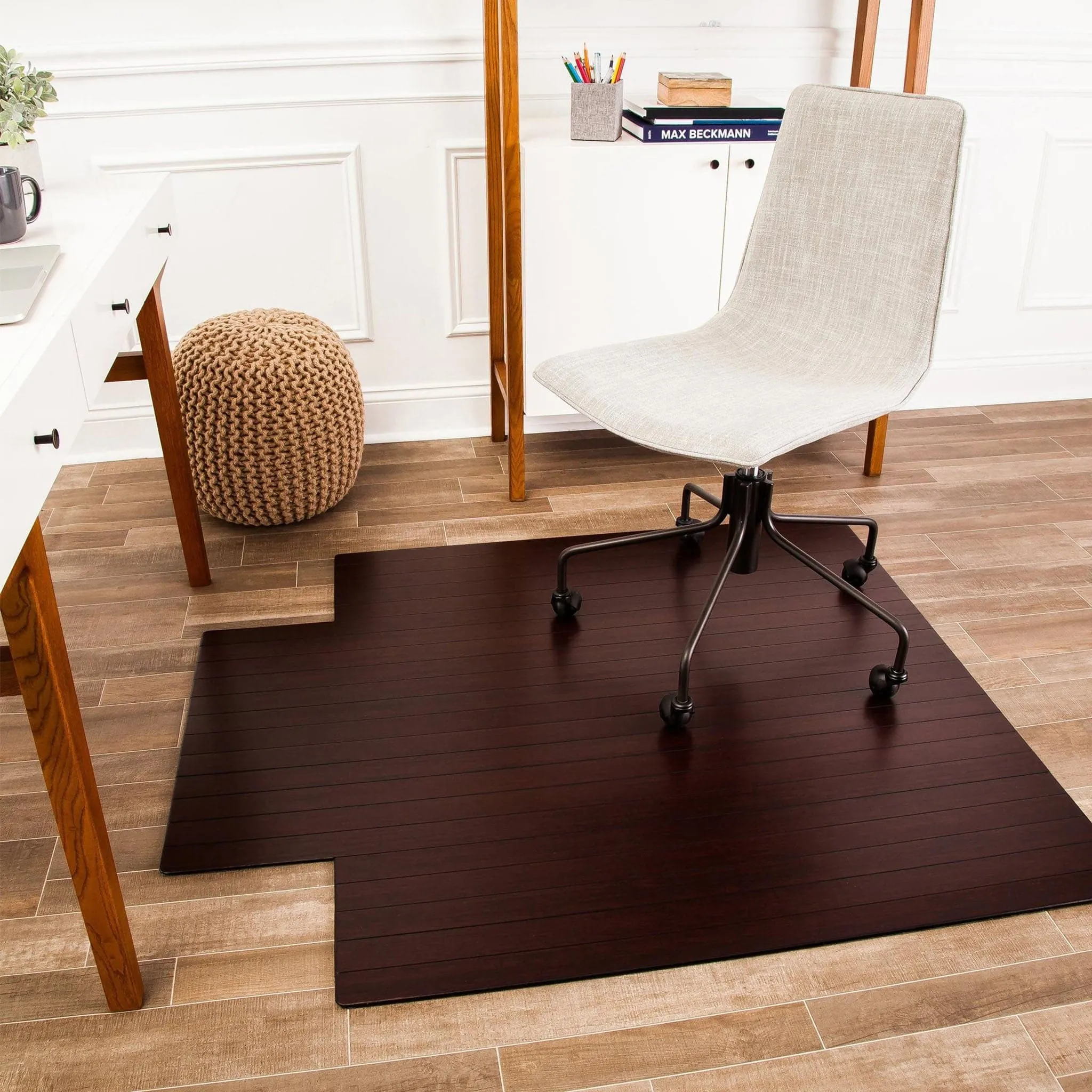 Standard Bamboo Chair Mat with lip