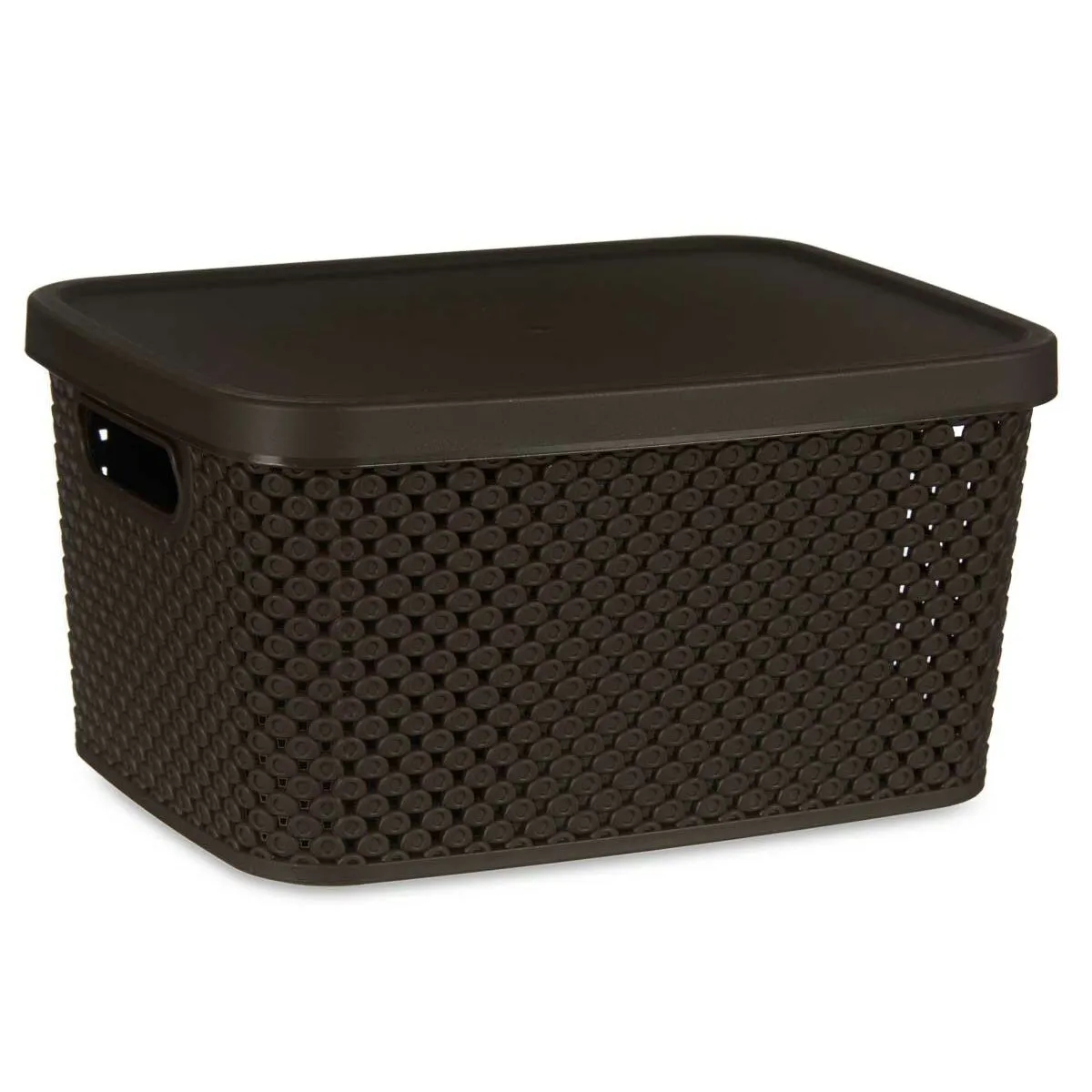 Storage Box with Lid Brown Plastic 3,5 L 17,5 x 12,5 x 24 cm (24 Units)