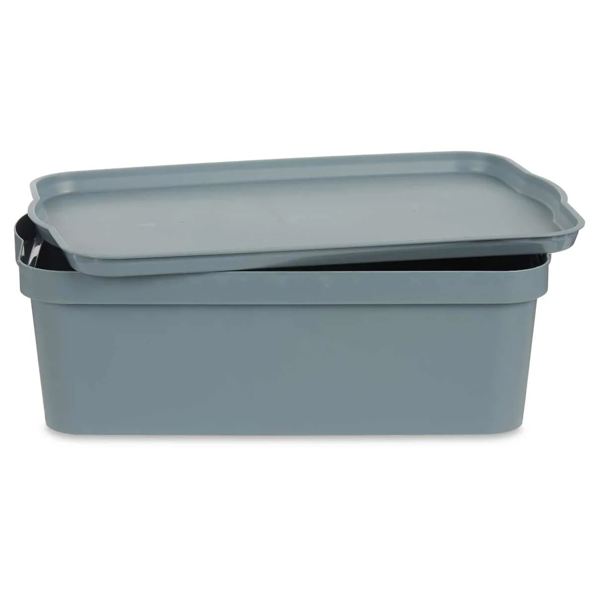 Storage Box with Lid Grey Plastic 14 L 29,5 x 14,3 x 45 cm (12 Units)