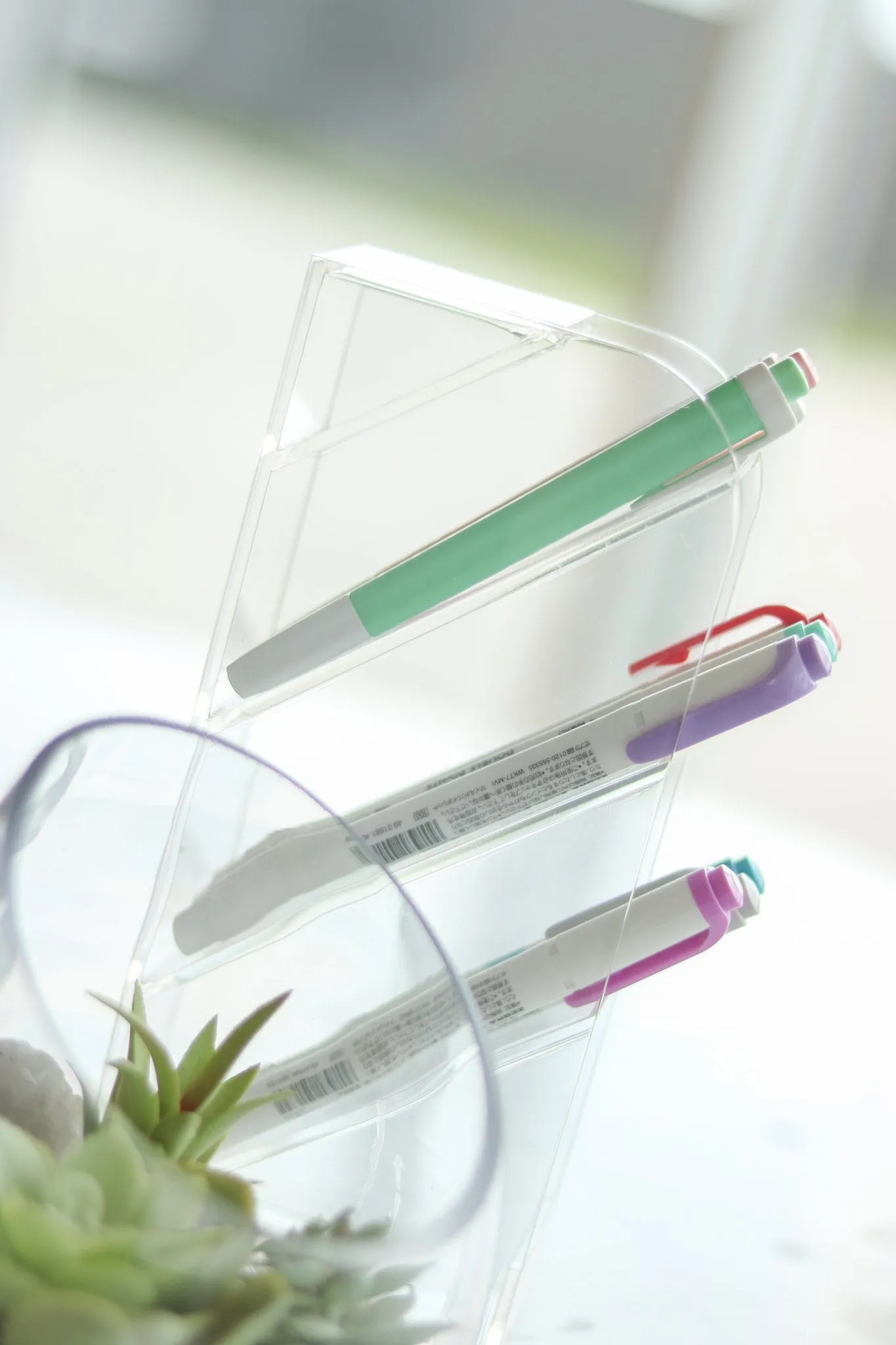 Trio essential acrylic desk organizers