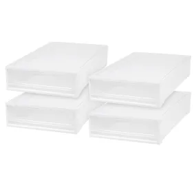 Under Bed Storage Stacking Drawer 4 Pack - 6.8 gal. (27 qt.)