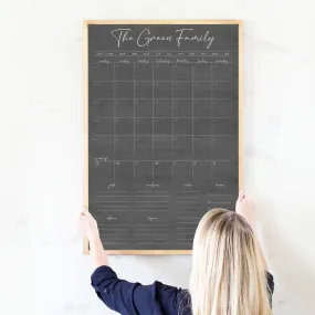 Week & Month Combo Framed Chalkboard   6 sections | Vertical Pennington