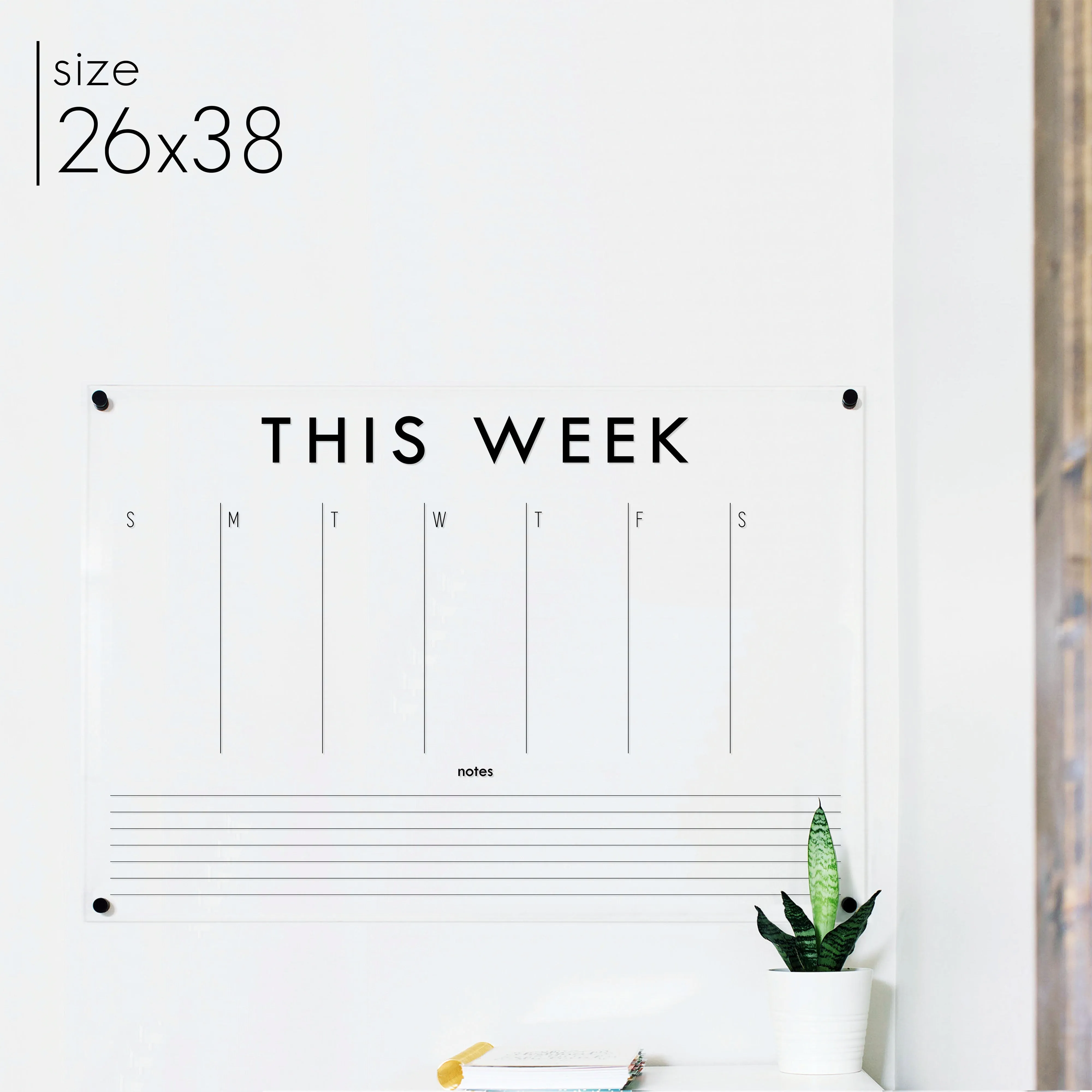 Weekly Acrylic Calendar   1 Section | Horizontal Madi