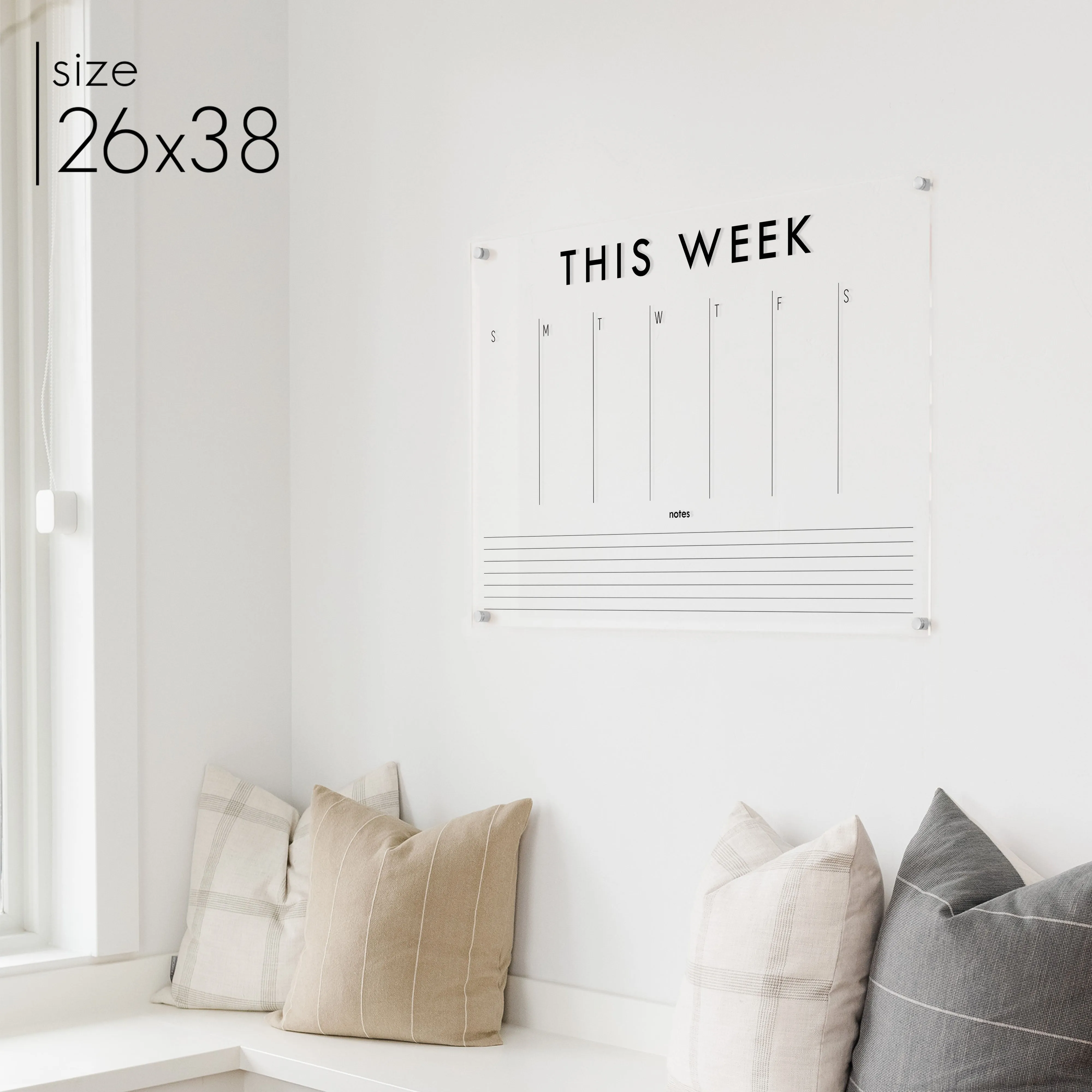 Weekly Acrylic Calendar   1 Section | Horizontal Madi