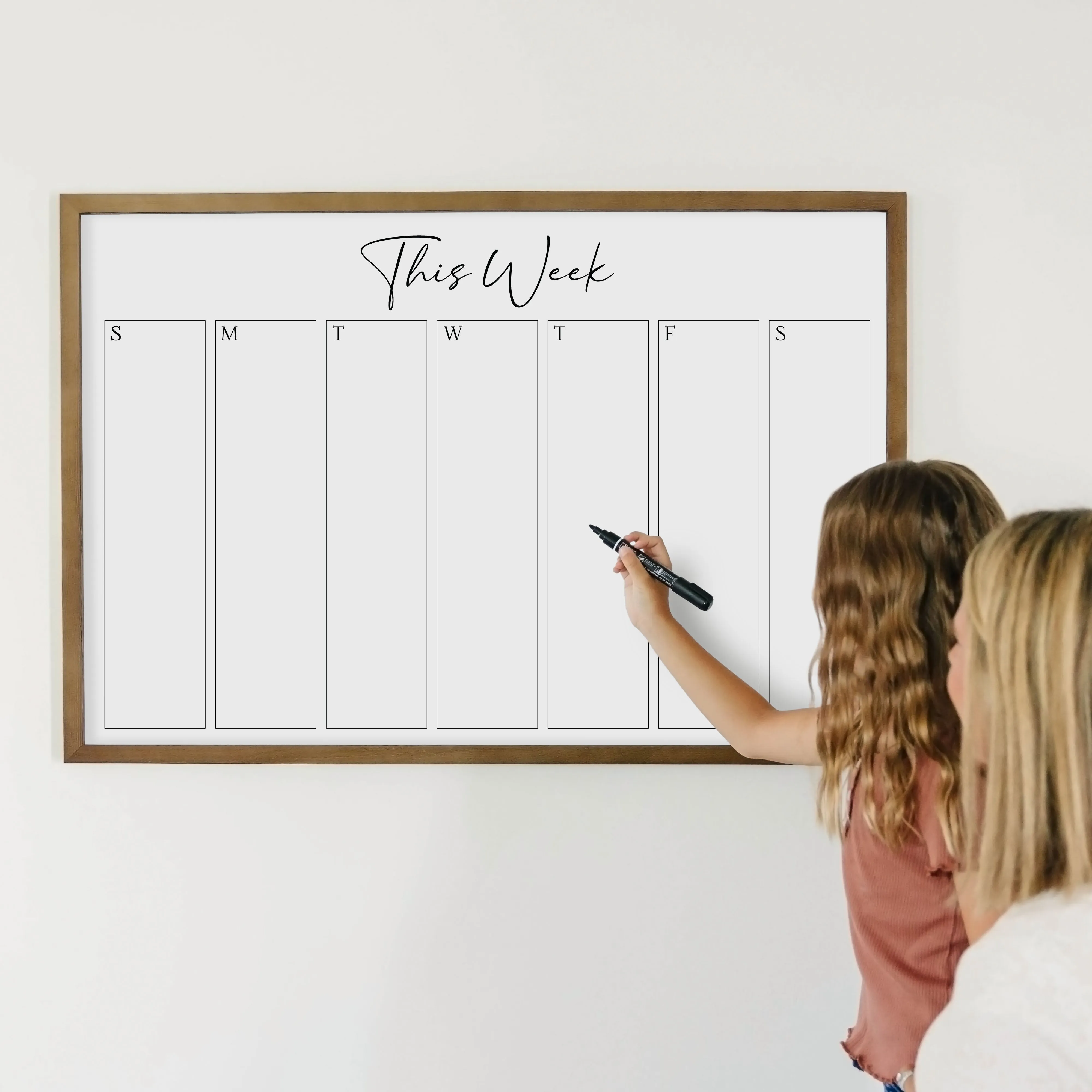 Weekly Framed Whiteboard Calendar | Horizontal Pennington