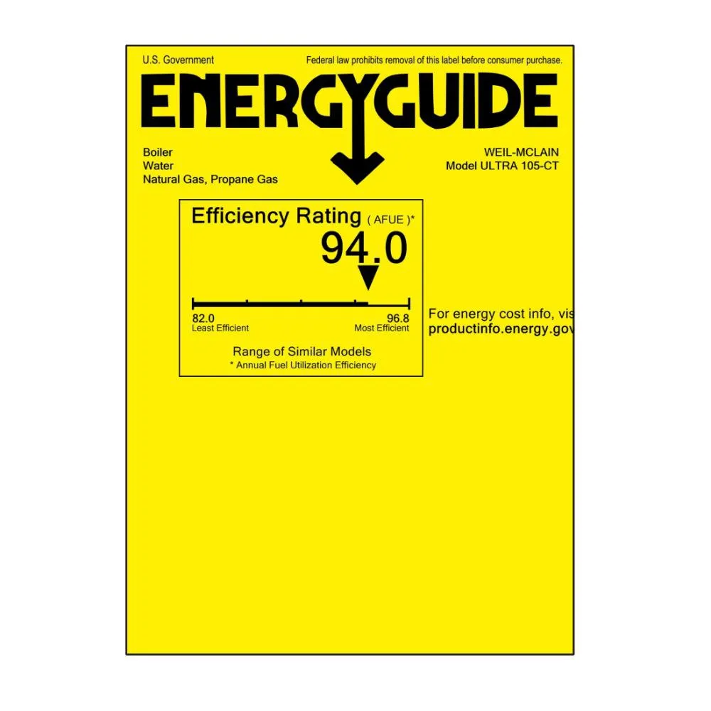 Weil-McLain Ultra Series 4 105,000 BTU Condensing Gas Boiler