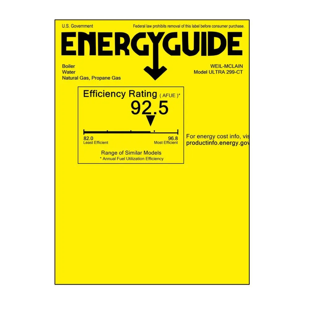 Weil-McLain Ultra Series 4 299,000 BTU Condensing Gas Boiler