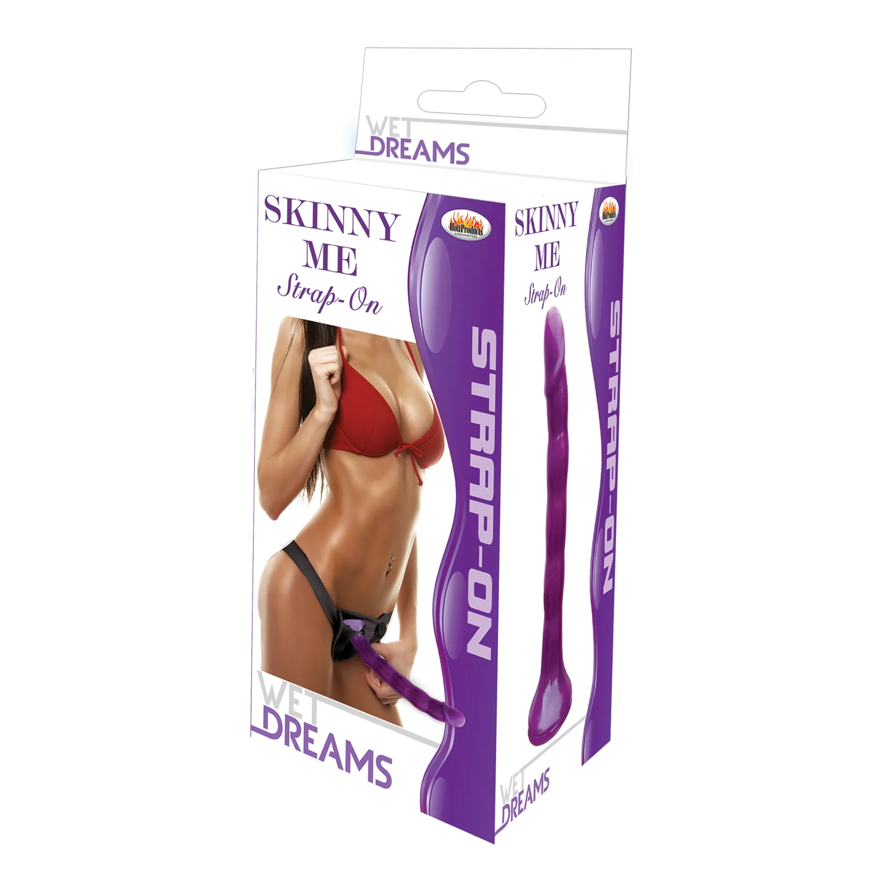 Wet Dreams Skinny Me Strap-on - Purple