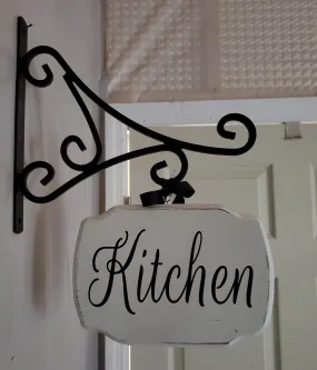 Wood Room Sign With or Without Metal Bracket