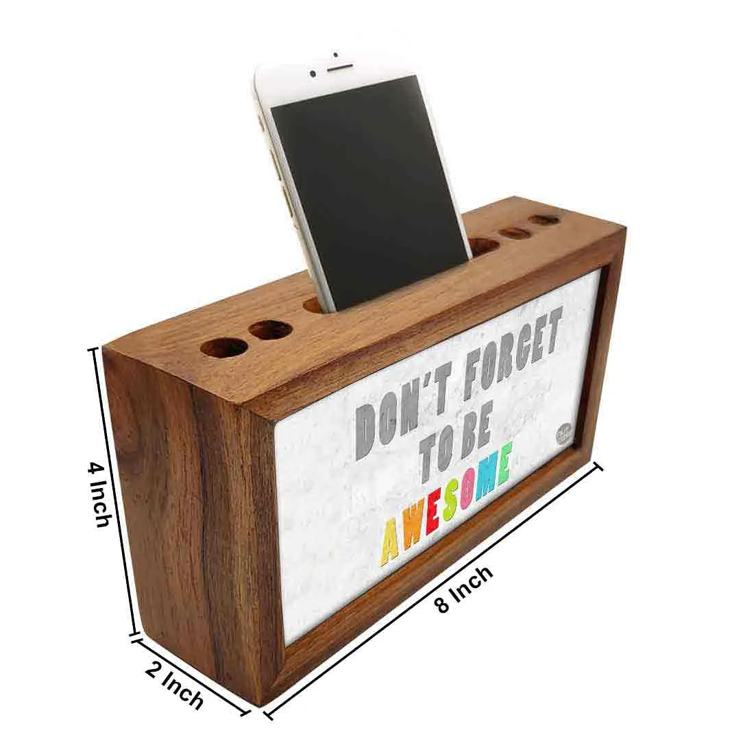 Wooden Pen Holder for Desk - Don’T Forget