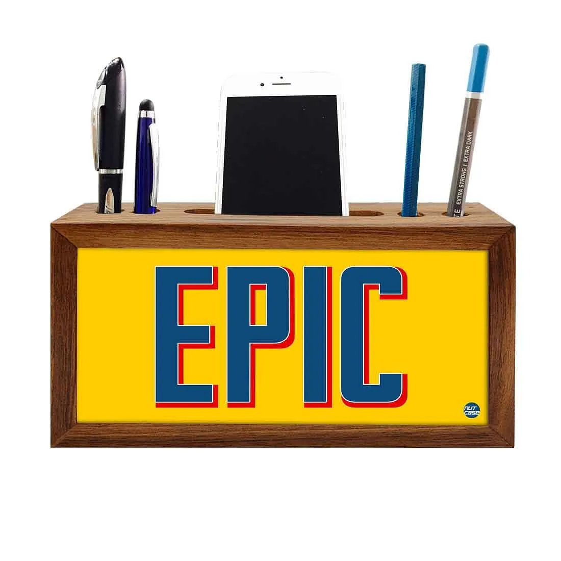 Wooden pen stand desk organizer - Efic