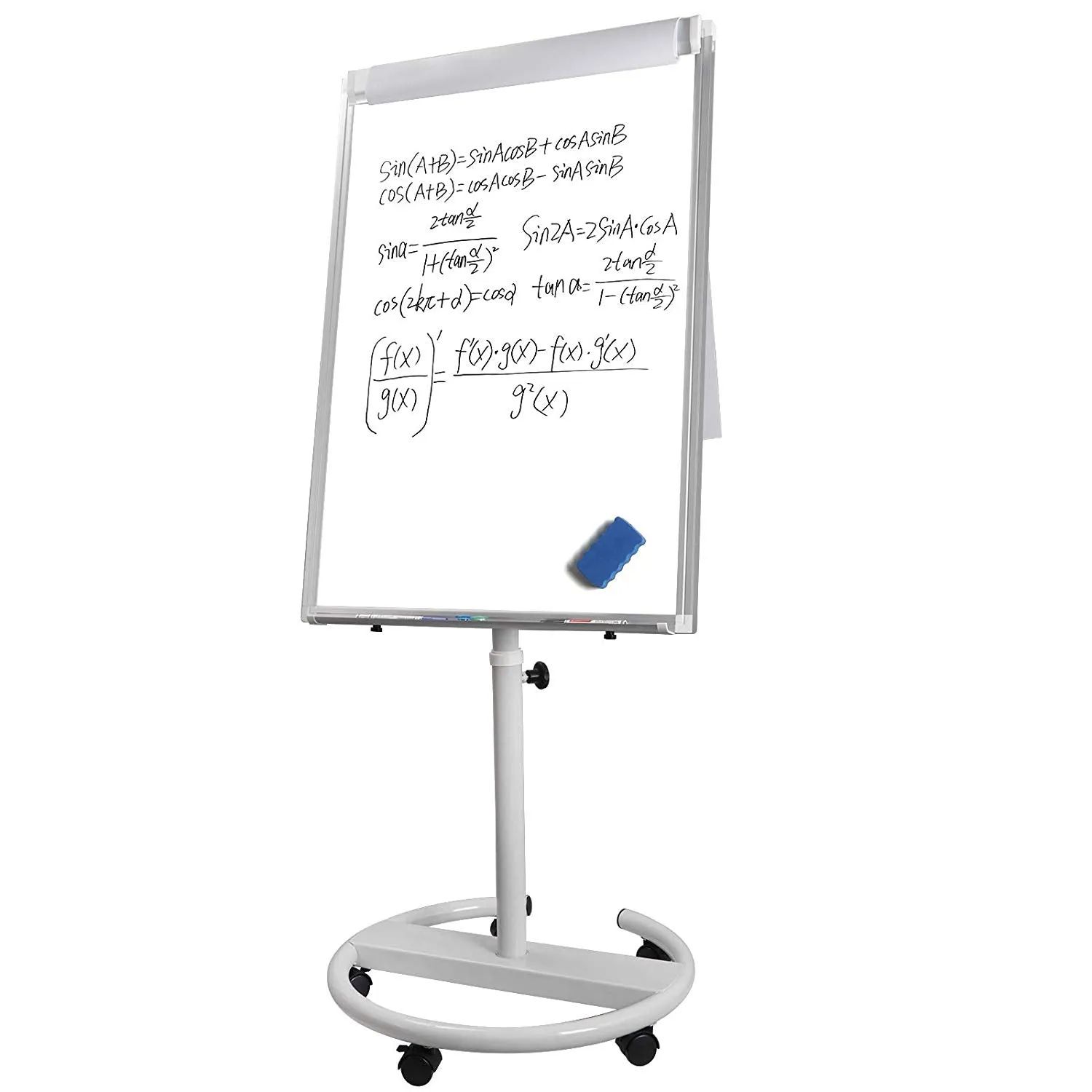 ZENY™ Mobile Magnetic Dry Erase Board 40''x28'' Magnetic Whiteboard On Wheels,Height Adjustable